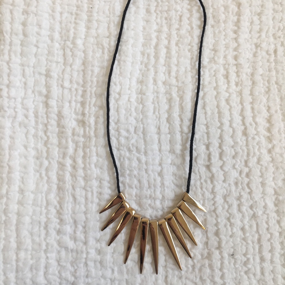 Gold Spike Necklace - Picture 2 of 2